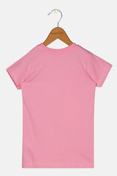 Disney Toddlers Girl Graphic Print Short Sleeve T-Shirt, Pink