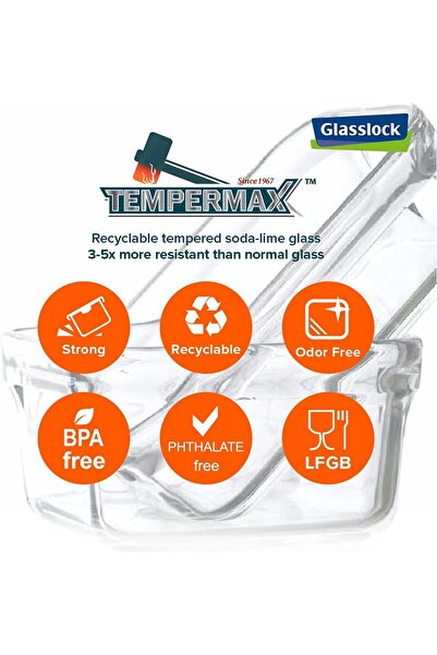 erorex Glass Lock Food Container, 900 Ml, Ocst 090