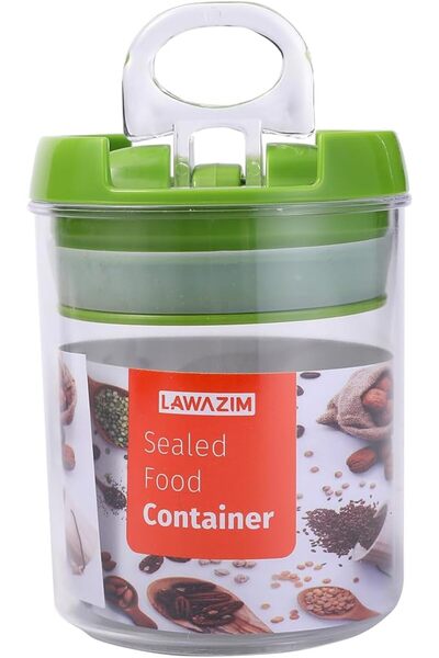 erorex Sealed Food Container 7X10Cm Round Green Leak Proof Bpa Free Plastic Container Food Coffee Herbs