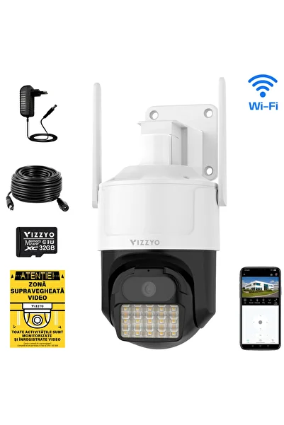 vizzyo WiFi Dual-Band Surveillance Camera Alpha 4K, 8 MP Ultra HD