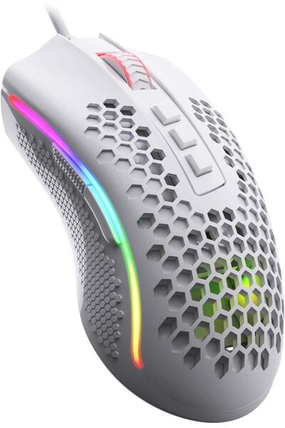 erorex ماوس ألعاب M808 Storm خفيف الوزن RGB 85G خفيف الوزن للغاية Honeycomb Shell 12 400 نقطة في البوصة مستشعر بصري 7