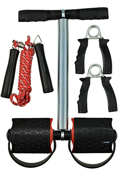 erorex مجموعة تمارين اللياقة البدنية الكاملة لحرق الدهون، تتضمن حبل القفز وجهاز تمرين عضلات البطن وقبضة اليد