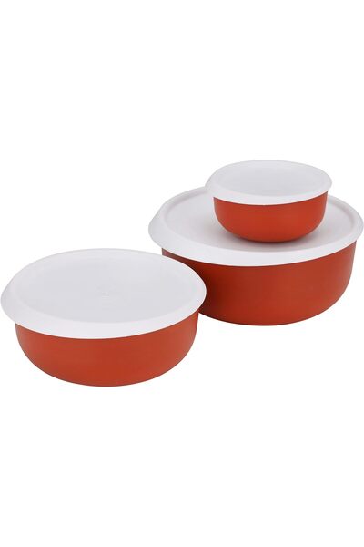 erorex 3Pcs Bowl Set Air Tight Lid, Food Container, Rf11009 Classic Prep Bowls Lids Food Storage Container