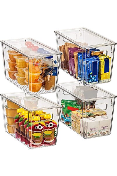 erorex Home Pantry Organization Storage Containers, Set 4 Fridge Organizer Lids, Bpa Free Plastic