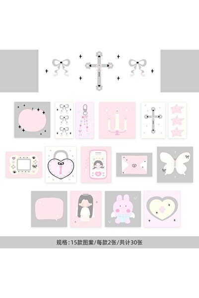 choice2 03 30 قطعة من القرطاسية، دفتر مخطط، ملصقات، ديكور كوري جميل، لهواة جم...