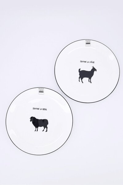 ASA 2 Pcs Cheese Plate Set, White