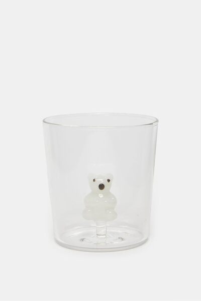 erorex Borosilicate Three Dimensional Animal Print Coffee Cup, White, One Size 132194361