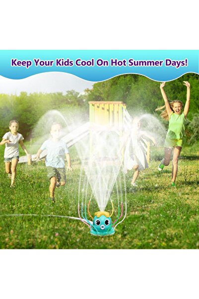 erorex Water Spray Sprinkler Kids Cute Sprinkler 8 Wiggle Tubes Outdoor Sprinklers Summer Octopuses Toys