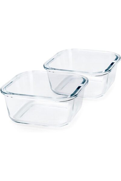 erorex 2Pcs Borosilicate Glass Food Saver Set Vent 500Ml & 800Ml Capacity, Openable Secure Air Vents,