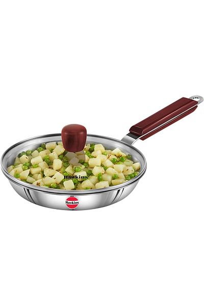 erorex S/S Tri Ply Fry Pan W/Lid 22Cm(Ssf22G)