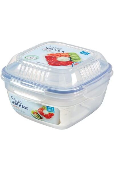 erorex Easy Essentials Salad Bowl/Food Storage Container/Food Storage Bin Tray, Clear, 32 Ounce, Hsm8440T