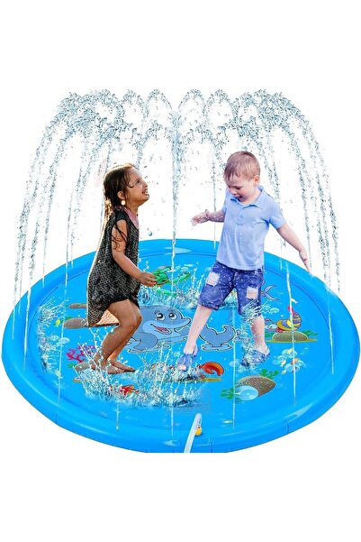 erorex Splash Pad 67In Anti Slip Dog Pool Splash Pad Dogs Kids 0.55Mm Thickened Durable Bath Pool Pet