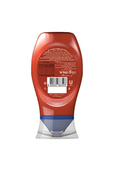 Hellmann's Tomato Ketchup 290 gRich Tangy Sauce Made with Ripe Tomatoes for Daily Meals Snacks