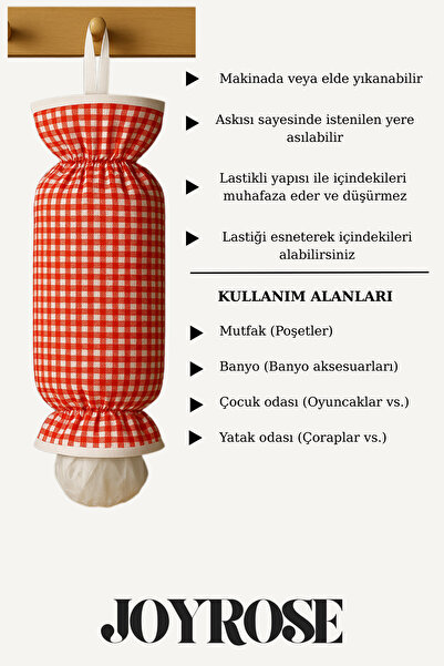 Joyrose Poşetlik – Poşet Organizeri, Poşet Sepeti, Mutfak Poşet Düzenleyici Çok Amaçlı Saklama Ürünü
