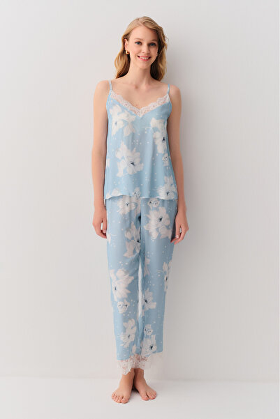 SUWEN Magnolia Atlet Pantolon Pijama Takımı