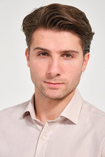 Rich Ανδρικό μακρυμάνικο πουκάμισο σε ανοιχτό καφέ Comfort Fit