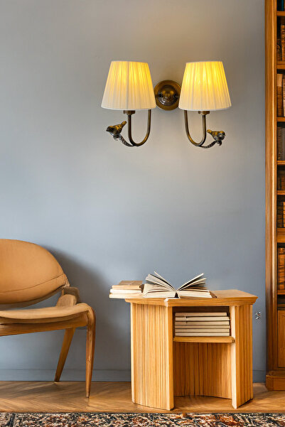 Fivorno Aydınlatma Basic Avangard Model Kuşlu Antik Eskitme Kaplamalı 2'li Duvar Aplik