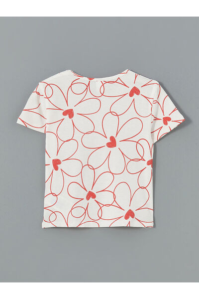 LC Waikiki Crew Neck Floral Girl's T-Shirt