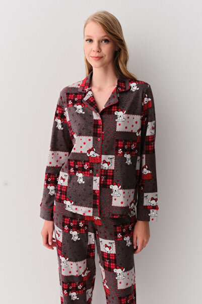 SUWEN Koalina Shirt Collar Pajama Set