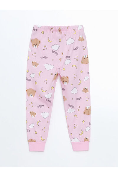 LC Waikiki Printed Girl's Pajama Bottom with Elastic Waist