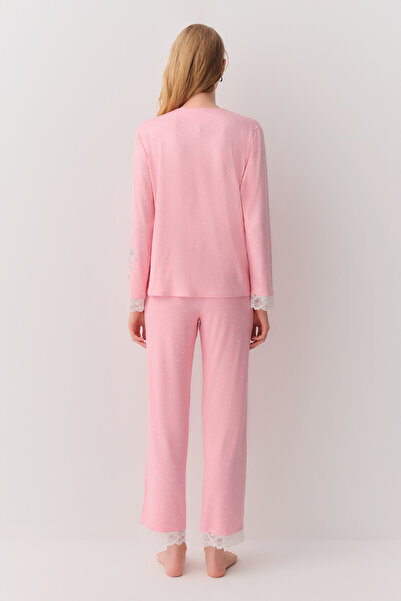 SUWEN Jane Gömlek Yaka Pijama Takımı