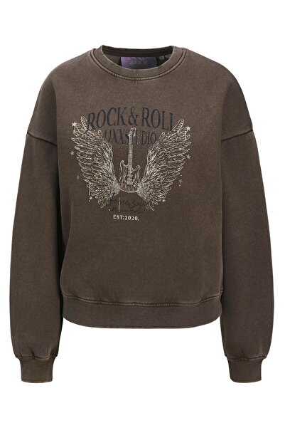 Jack & Jones Women's Crew Neck Printed Sweatshirt