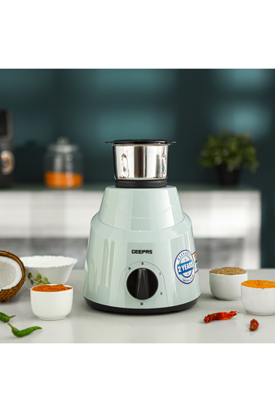 Geepas خلاط ومطحنة 3 في 1 - GSB44100/ محرك قوي 800 واط بسعة 1.5، 1.0، 0.5 لتر
