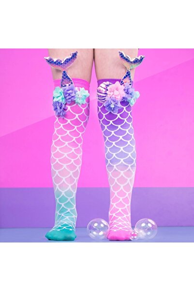 MADMIA Șosete lungi colorate cu coadă de sirenă pentru fete 3-5 ani