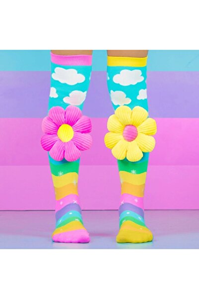 MADMIA Șosete lungi colorate Flower Power pentru fete 6-99 ani