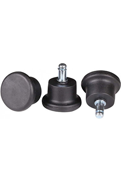 Badass Sharks Set de 5 picioare de mobilă Badass Sharks, metal/plastic, argintiu/negru, 5 x 5,5 cm