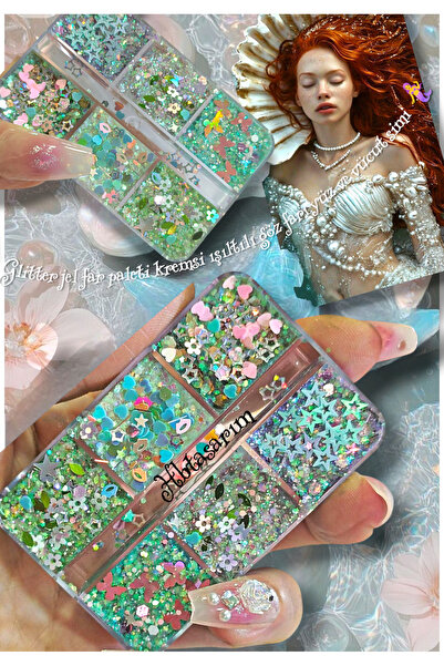 hbtasarim Mermaid glitter jel yüz & göz ve vücut simi