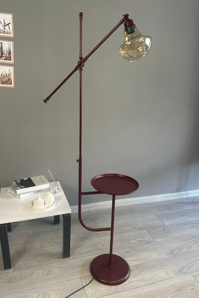 Bamyum Melk Vişne Çürüğü Gövde Bal Rengi Cam Lambader Tepsili Makas Gövde Modern Oturma Odası