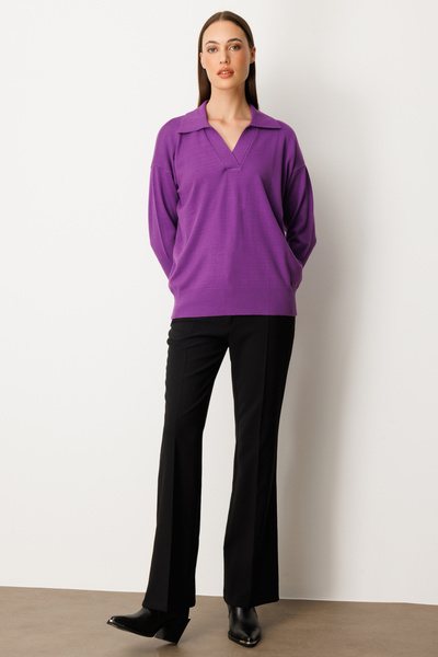 ON 65301 ΜΠΛΟΥΖΑ ΠΟΛΟ ΜΕ ΜΑΝΙΚΙΑ ΤΡΙΚΟΡΤΙΚΟ ΜΕ ΠΑΤΑΛΟΥΡΑ ΛΑΜΠΕΡΑ