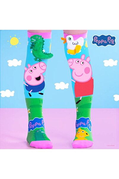 MADMIA Șosete lungi colorate unisex Peppa Pig și George 6-99 ani