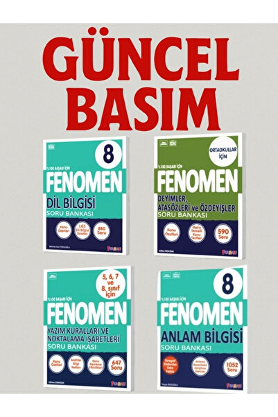 Fenomen Yayıncılık 8. Sınıf Anlam Bilgisi - Dil Bilgisi - Deyimler ve Atasözl...