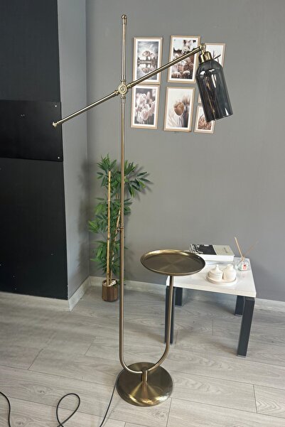 Bamyum Windy Eskitme Gövde Füme Cam Lambader U Tepsili Makas Gövde Modern Oturma Odası