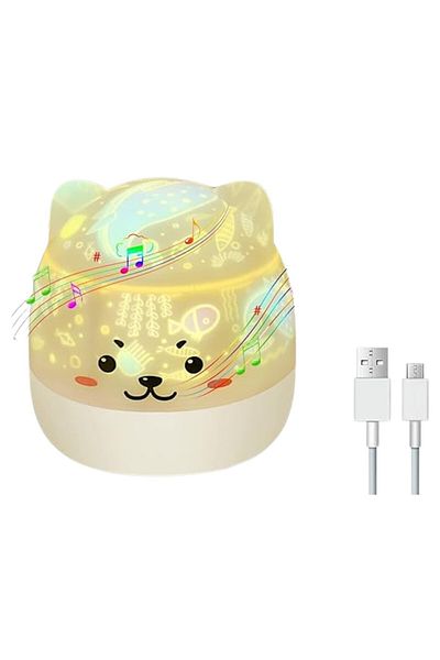 MNS Children's night light, rotating star projection, Bluetooth sounds