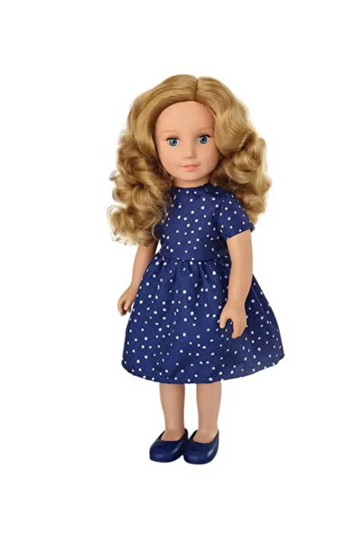 Hayati Girl فستان ساندي بلو مع طقم مبيت للدمية - 18 بوصة