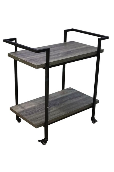 private house 2-Tier Wooden Tea and Coffee Serving Trolley