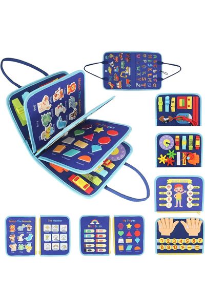 SKY TOUCH SKY-TOUCH Toddlers Busy Board Montessori Toys, Sensory Board for 1-4 Year Olds, Educational Travel T