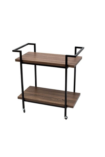 private house 2-Tier Wooden Tea and Coffee Serving Trolley