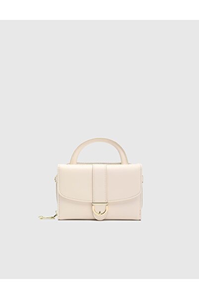 İLVİ Trale Beyaz Kadın El Çantası