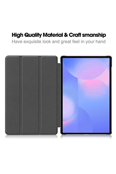 SKYDDAR INNOVATION Tablet case for Samsung Galaxy Tab S10 FE Plus, MultiAngle stand, FoldPro, Blue, set sticker