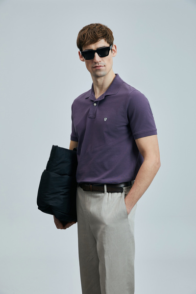 Lufian Polo Neck Comfort Fit Men's T-Shirt
