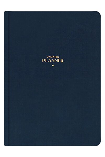 Matt Notebook A5 Keten Süresiz Planlayıcı Ajanda Lacivert