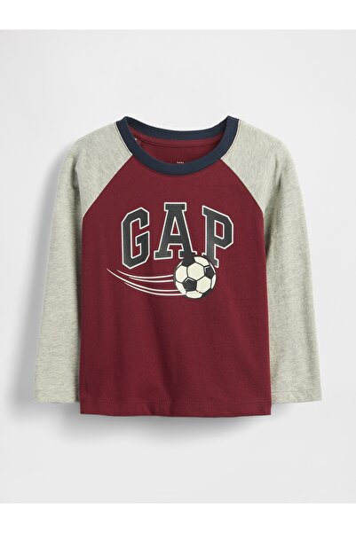 GAP Erkek Bebek Kırmızı Logo Grafik T-Shirt