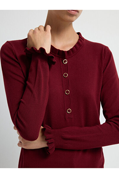 adL Uzun Kollu Patlı Triko Kazak