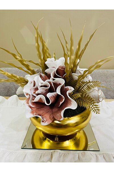 essacraft VAZĂ DE LUX AURIE EVA ARANJAMENT 5 BUCĂȚI-MDL48 (NU INCLUDE Oglindă.)