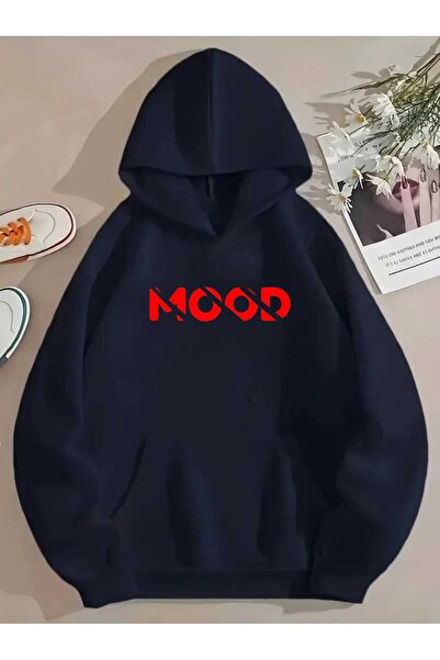 tkn your style Φούτερ με κουκούλα Unisex MOOD με σχέδιο εκτύπωσης Trend Oversize