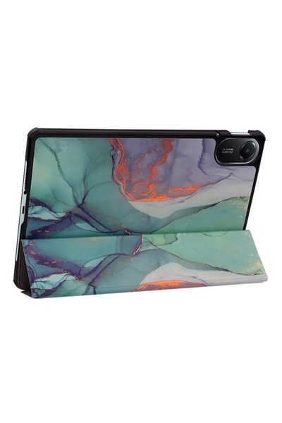 SKYDDAR INNOVATION Tablet case for Xiaomi Redmi Pad 2, with Multi-Angle support, FoldPro, Green time, set sticker